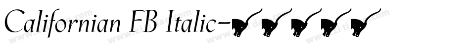 Californian FB Italic字体转换
